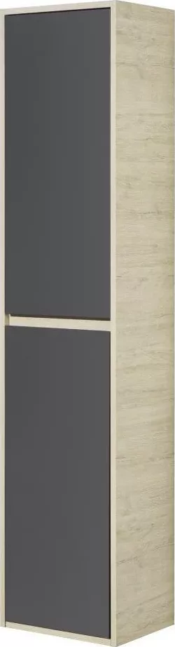 Шкаф-пенал Акватон Лофт Урбан 37x160 см серый / светлое дерево 1A248103LQX60 левый