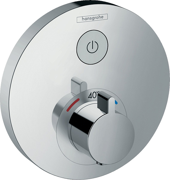 Термостат Hansgrohe ShowerSelect S 15744000 для душа с внутренней частью фото 1