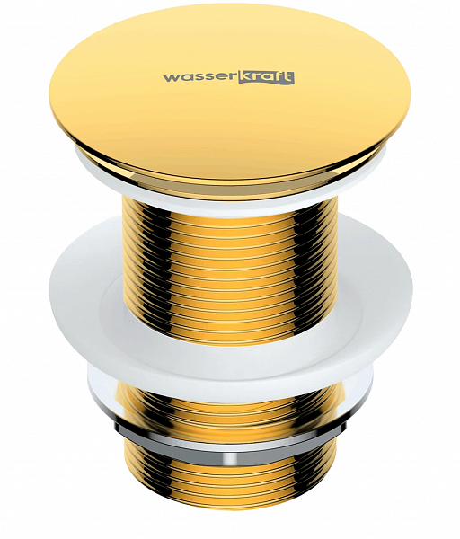 Донный клапан для раковины WasserKRAFT A248 золото фото 1