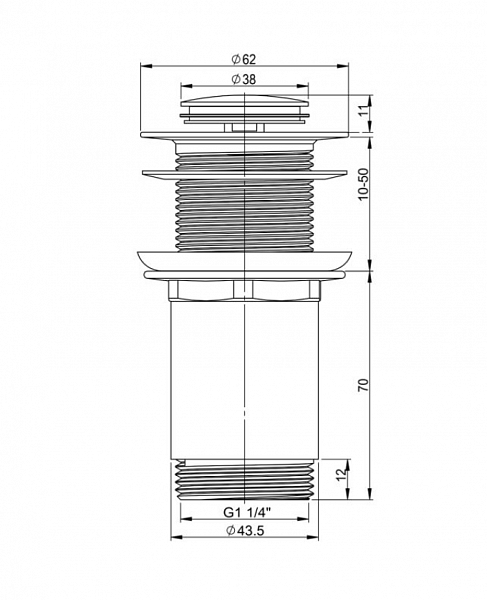 Донный клапан для раковины Wellsee Drainage System 182137000 бронза фото 2