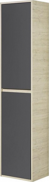 Шкаф-пенал Акватон Лофт Урбан 37x160 см серый / светлое дерево 1A248103LQX60 левый фото 1