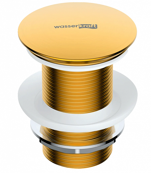 Донный клапан для раковины WasserKRAFT A247 золото фото 1