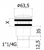 Донный клапан для раковины Cezares CZR-SAT25-BIO белый фото 2