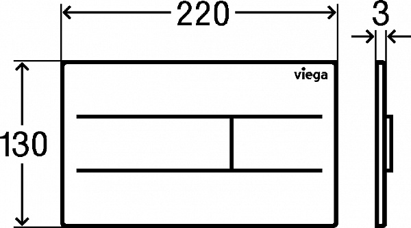 Смывная клавиша для унитазов Viega Visign for More 201 773519 фото 3