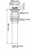 Донный клапан для раковины WasserKRAFT A250 черный фото 2