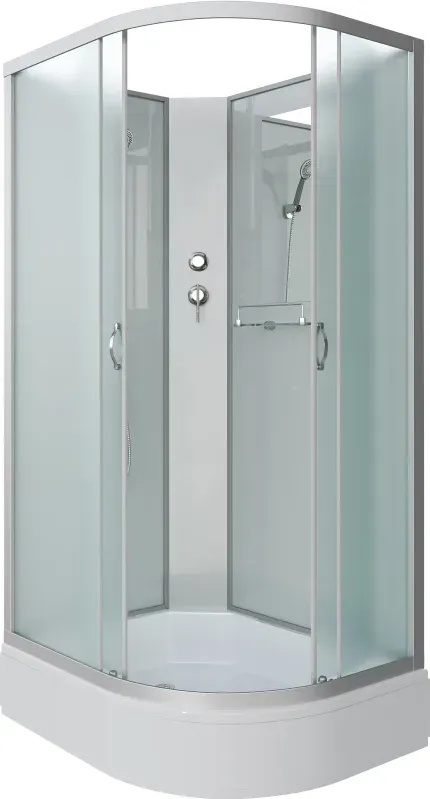 Душевая кабина Niagara Classic 90x200x70 339744LBK профиль серебристый стекло матовое левая