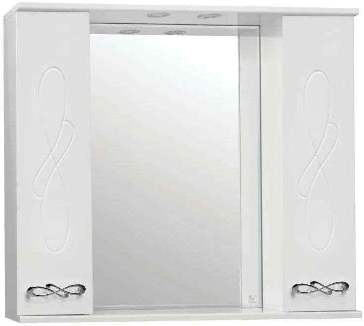 Зеркало Style Line Венеция 90x83 ЛС-00000264 с полочкой и подсветкой