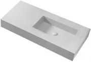 Раковина Acquabella Integra 100 см ENCIMERA.INTEGRA_CF_SLATE_100_BIANCO_DX правая