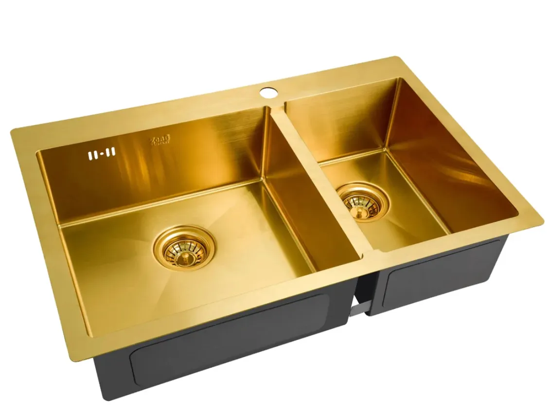 Мойка для кухни Zorg PVD Bronze SZR-78-2-51-L BRONZE