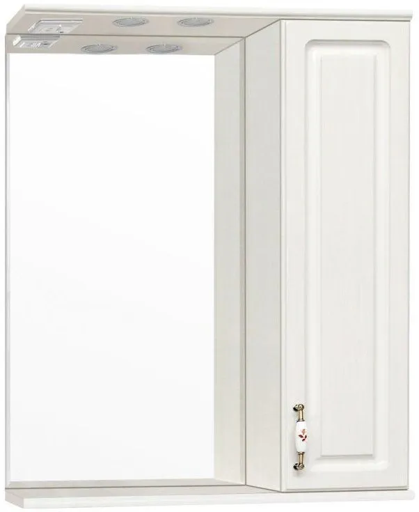 Зеркало Style Line Олеандр-2 65x83 ЛС-00000202 правое с полочкой и подсветкой
