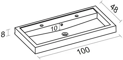 Раковина Riho Bologna 100 см F7BO110048111 фото 3