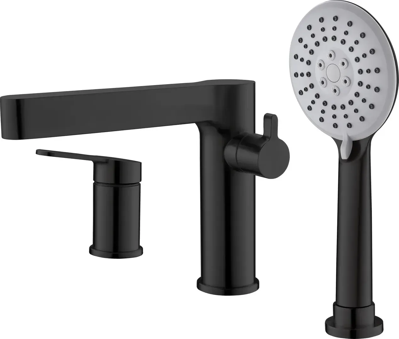 Смеситель BelBagno Delta DEL-BVD3-NERO на борт ванны