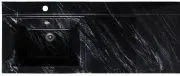 Раковина-столешница Runo SoloGrande Gamma 120 УТ000003589 правая черный мрамор