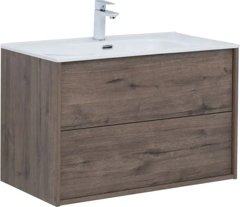 Тумба с раковиной Aquanet Lino 80 подвесная