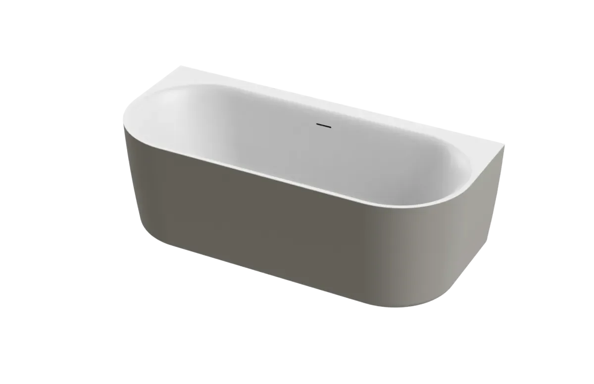 Акриловая ванна Cezares Metauro 180x80 METAURO-INT-Wall-180-80-60-G-W-MATT с панелью и сливом-переливом