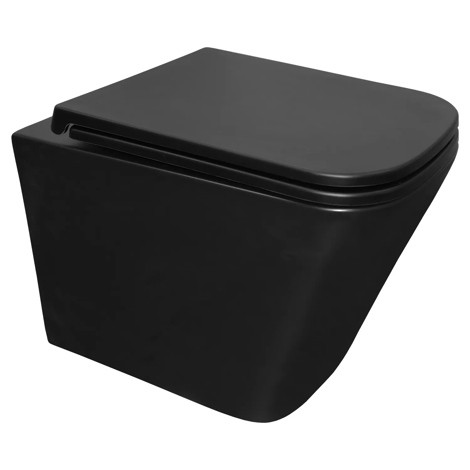 Унитаз Azario Teramo AZ-0052-UQ3MB подвесной безободковый с сиденьем микролифт