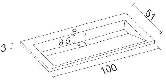 Раковина Riho Elzas 100 см F7EL110051111 фото 2