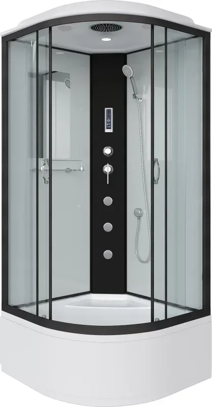 Душевая кабина Niagara Classic 90x215x90 67081414F профиль черный стекло прозрачное
