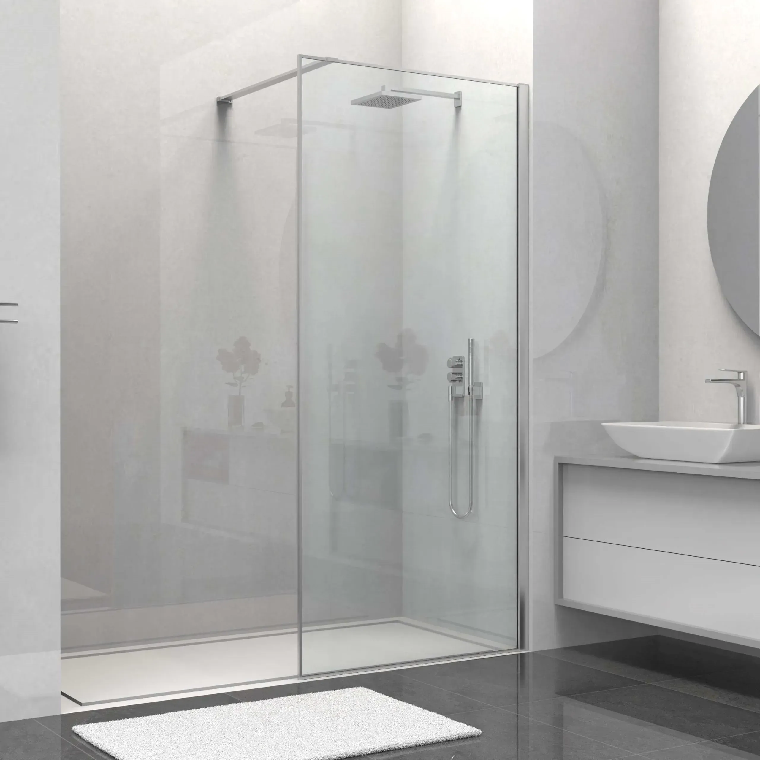 Душевая перегородка Vincea Walk in HS 90x200 VSW-1HS900CL профиль хром стекло прозрачное