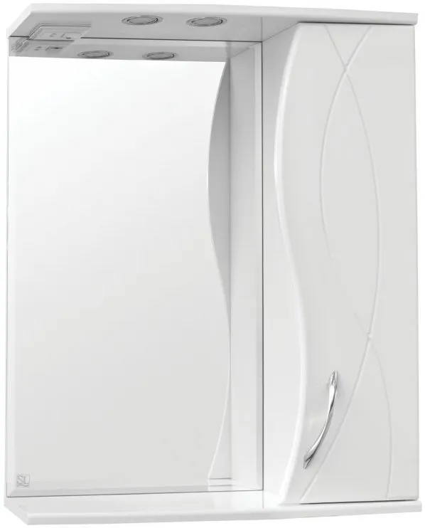 Зеркало Style Line Амелия 65x83 ЛС-00000013 правое с полочкой и подсветкой