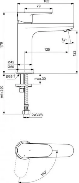 Смеситель Ideal Standard Cerafine O BC700AA для раковины фото 2