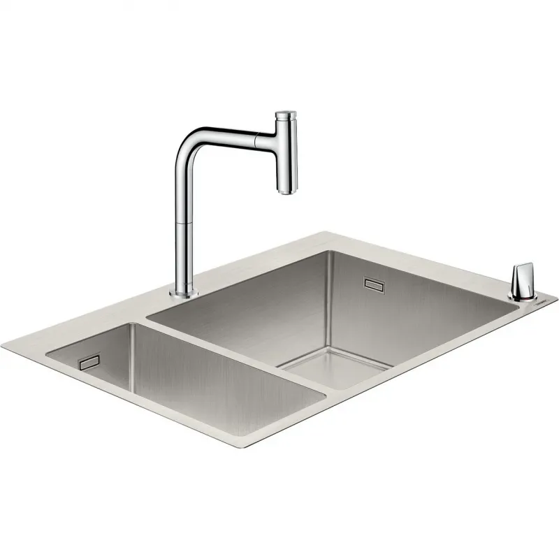 Кухонная мойка Hansgrohe C71-F655-09 со смесителем Хром