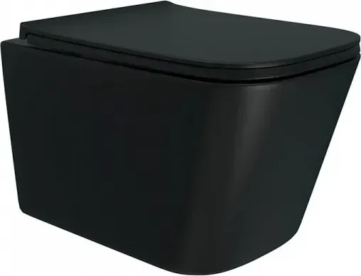 Унитаз Paomo Eva Pro Vortex Black PO-40311 подвесной безободковый с микролифтом