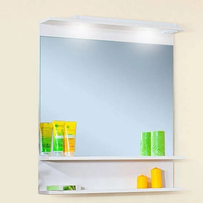 Зеркало Бриклаер Чили 80x90 4627125414954 с полочкой и подсветкой