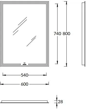 Зеркало Kerama Marazzi Mio 60x80 MIO.mi.60\WHT с подсветкой фото 3