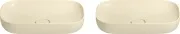 Раковина Wellsee Croquis 60 см комплект из 2 шт 150306001 серая