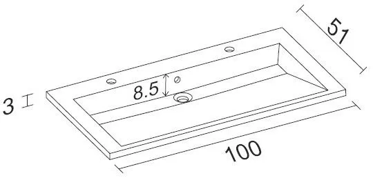Раковина Riho Elzas 100 см F7EL110051121 фото 3