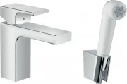 Смеситель Hansgrohe Vernis Shape 71216000 для раковины с гигиеническим душем