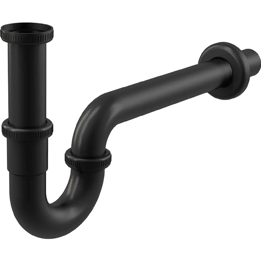 Сифон AlcaPlast A4320BLACK для раковины
