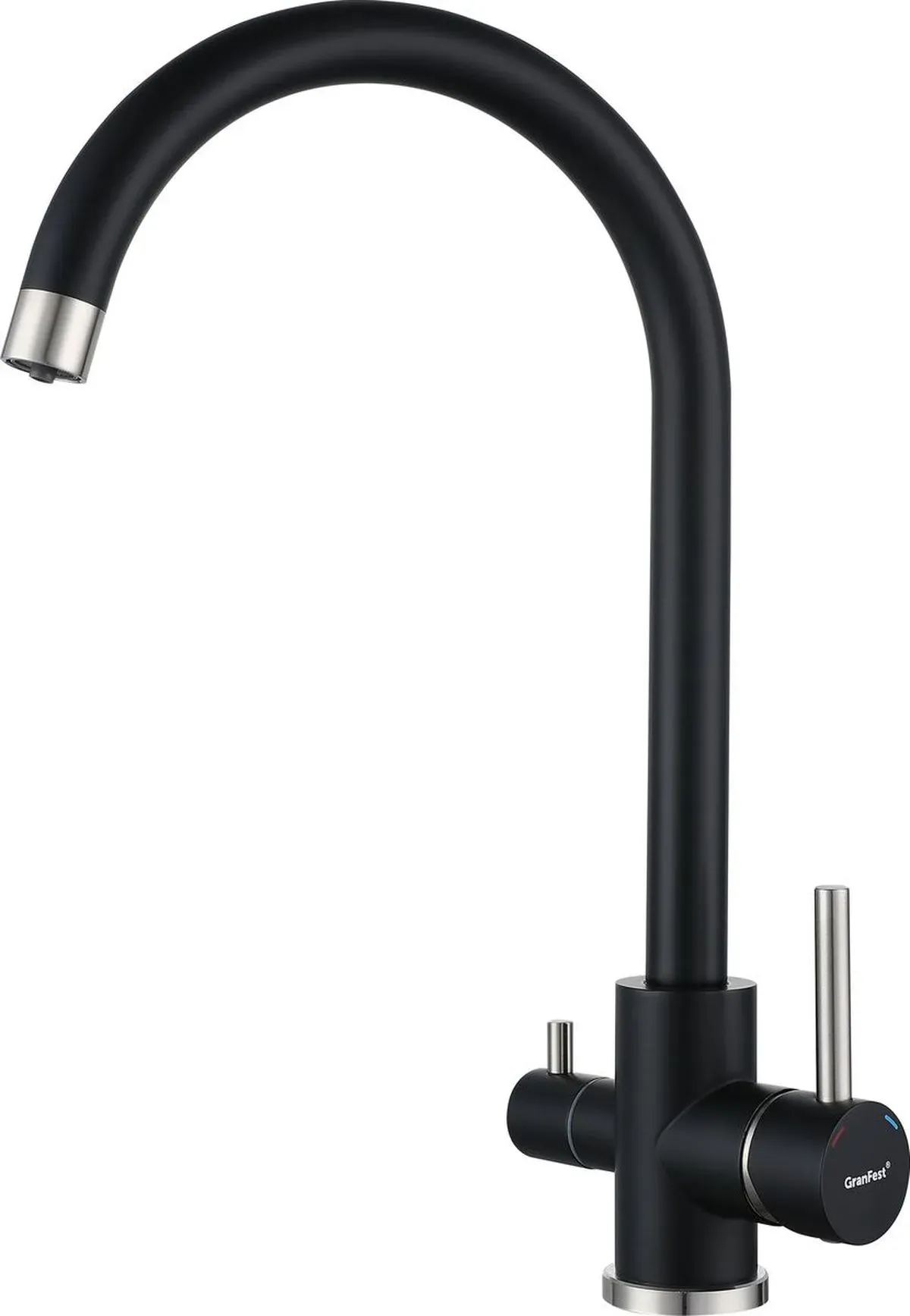 Смеситель для кухонной мойки GranFest Quarz Z-5420 чёрный
