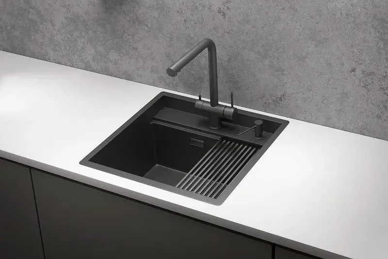 Мойка для кухни Granula Kitchen Space 60 см KS-5051 черный матовый