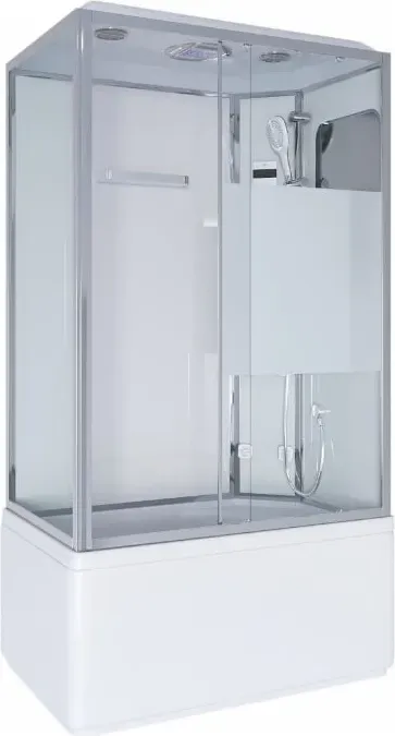 Душевая кабина Niagara Ultra 120x220x80 3070164L профиль хром стекло прозрачное с матовой полосой левая