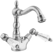 Смеситель Caprіgo ADRIA-Swarovski 01-026-crm для раковины с донным клапаном