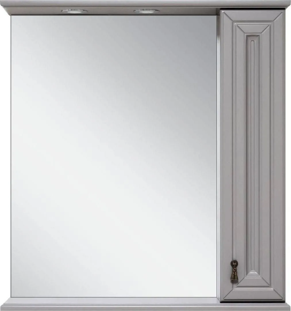 Зеркало Misty Лувр 85x80 П-Лвр03085-1504П правое с полочкой и подсветкой