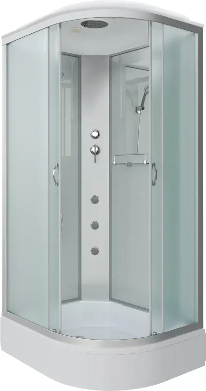 Душевая кабина Niagara Classic 90x215x70 339744LG профиль серебристый стекло матовое левая