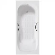 Ванна чугунная Delice Malibu 180x80 DLR230610R-AS с отверстиями под ручки и антискользящим покрытием