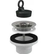 Донный клапан для раковины AlcaPlast A31 хром, черный