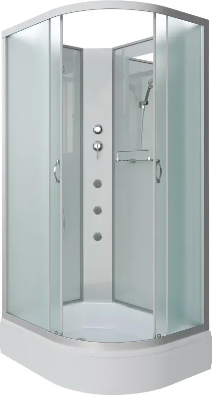 Душевая кабина Niagara Classic 90x200x70 339744LBKG профиль серебристый стекло матовое левая