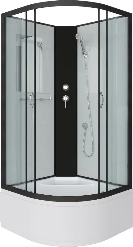 Душевая кабина Niagara Classic 80x200x80 67071414BK профиль черный стекло прозрачное
