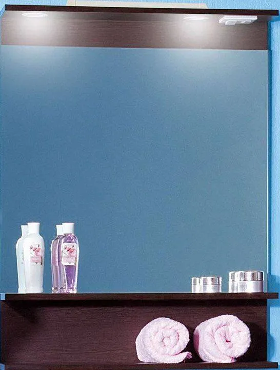 Зеркало Бриклаер Чили 70x90 4627125415050 с полочкой и подсветкой