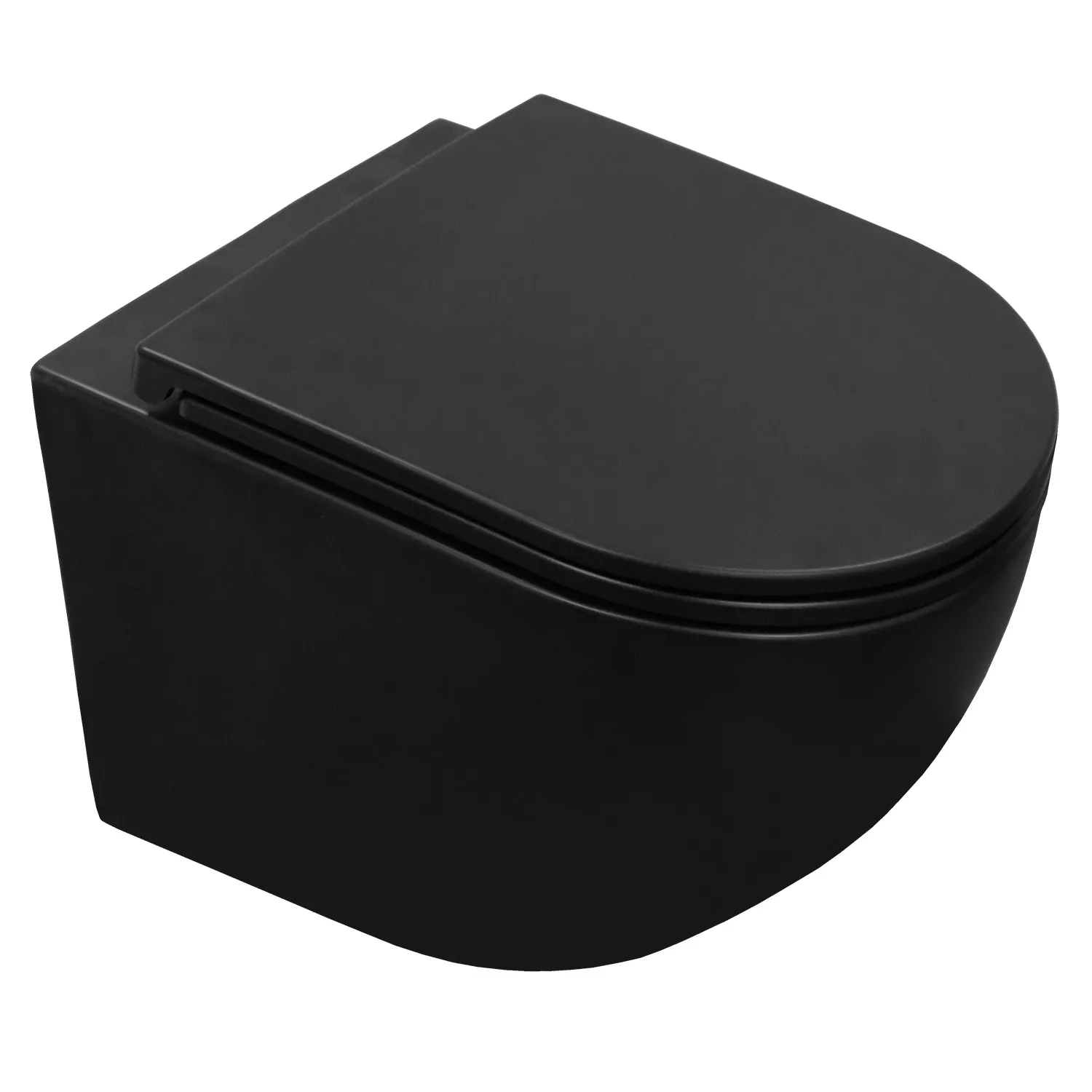 Унитаз Azario Grado AZ-0046N-MB подвесной безободковый с сиденьем микролифт