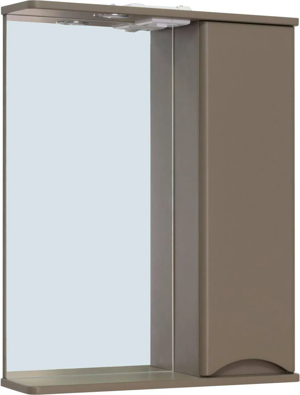 Зеркало Runo Афина 60x75 00-00001208 правое с полочкой и подсветкой