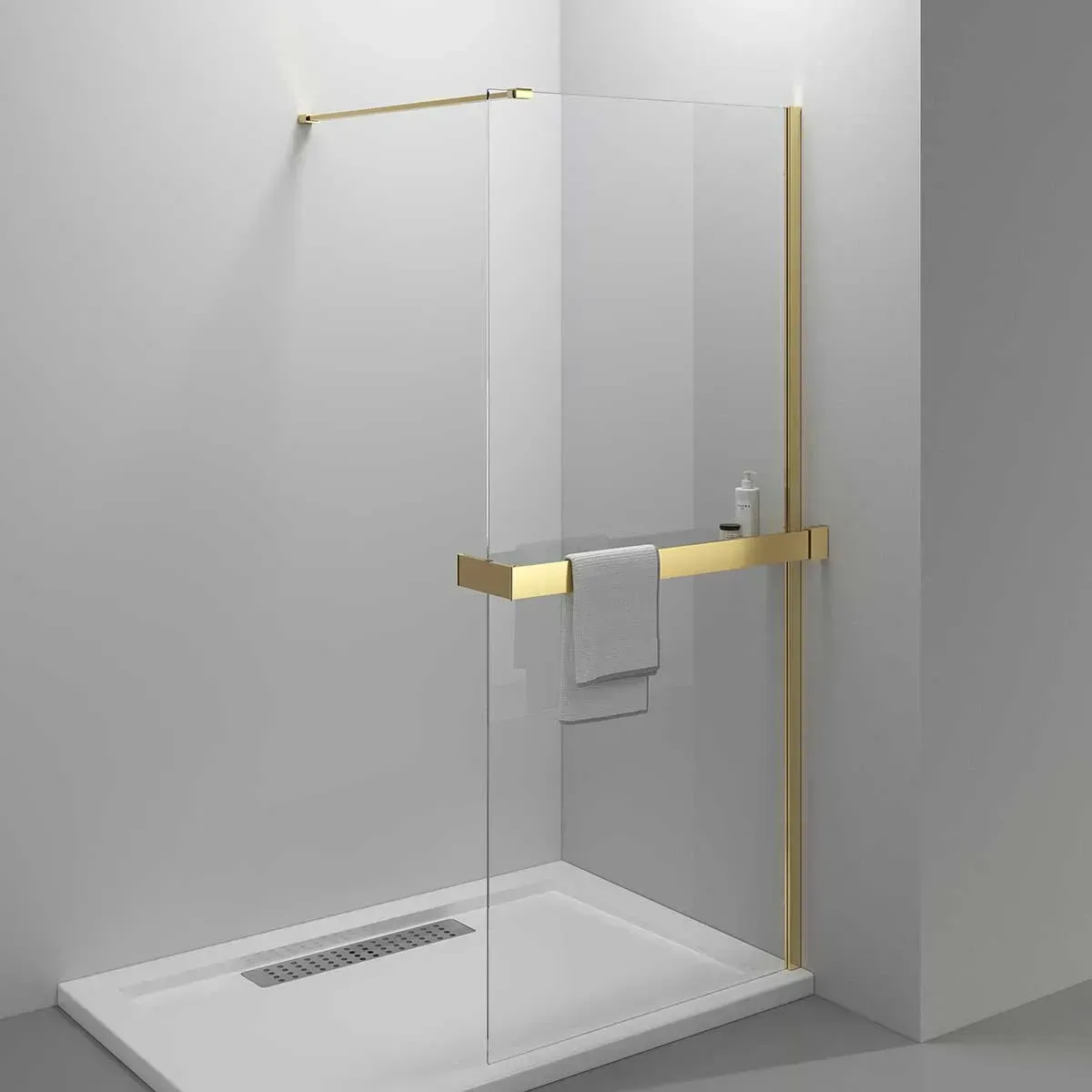 Душевая перегородка Vincea Walk in HR 90x200 VSW-4HR900CLG профиль золотистый стекло прозрачное