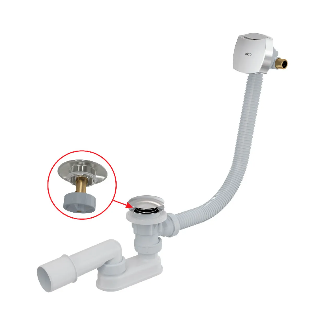 Слив-перелив AlcaPlast A508CKM автомат 57 см