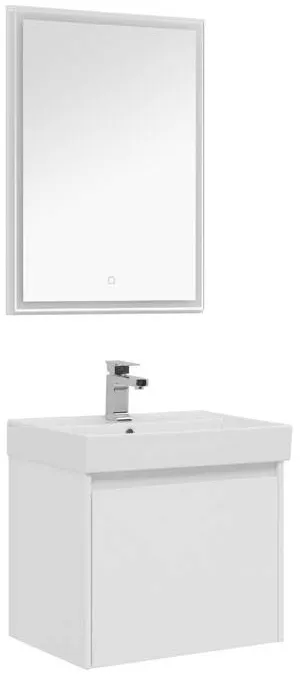 Мебель для ванной Aquanet Nova Lite 60 напольная/подвесная 1 ящик белый глянец