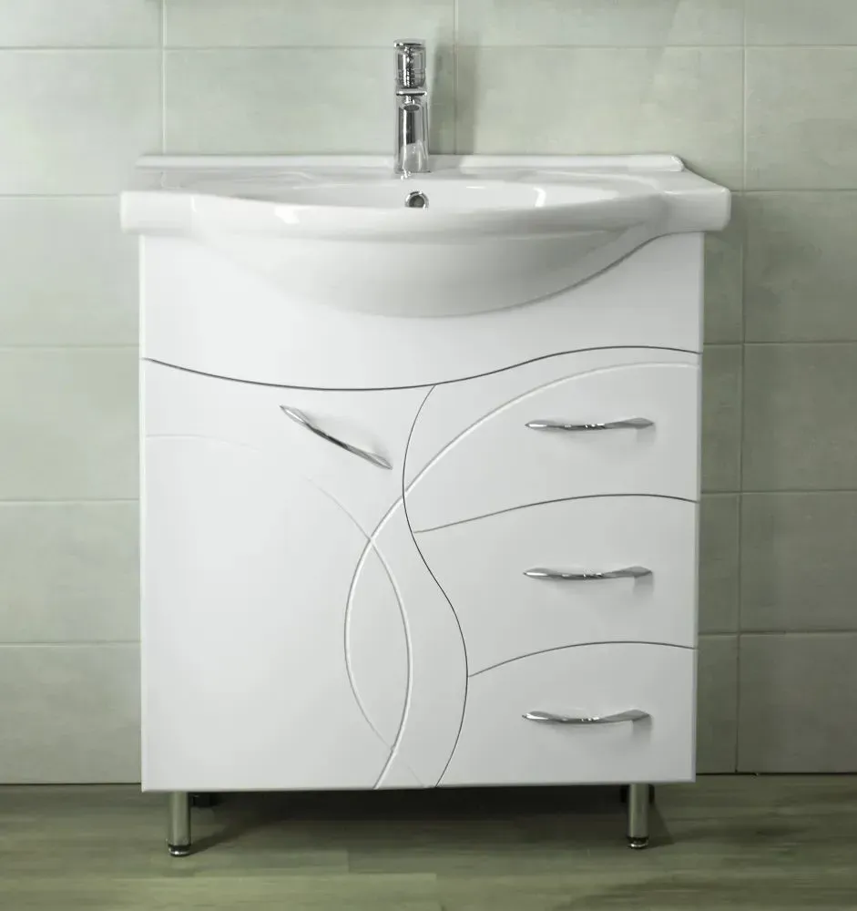 Тумба с раковиной Style Line Амелия 75 см ЛС-00002281